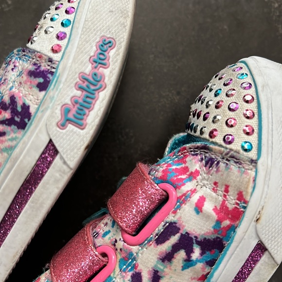 Sketchers - Twinkle Toes - Sz. 11 - Pink/Blue Glitter - Picture 9 of 12